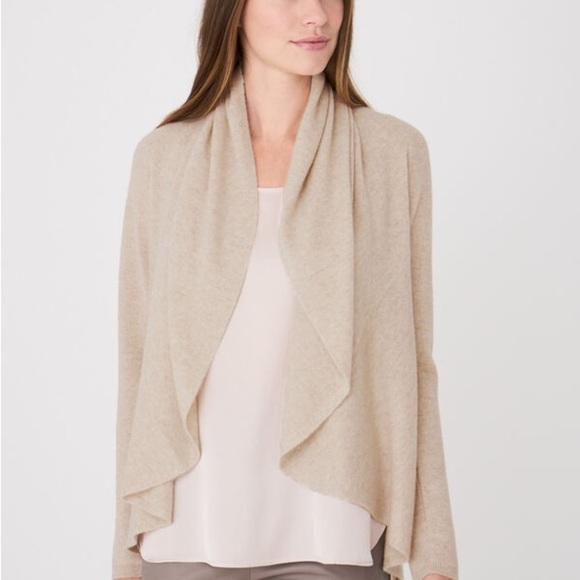 Repeat Cashmere Open Cashmere Cardigan With Shawl Neck Size S - Picture 2 of 11